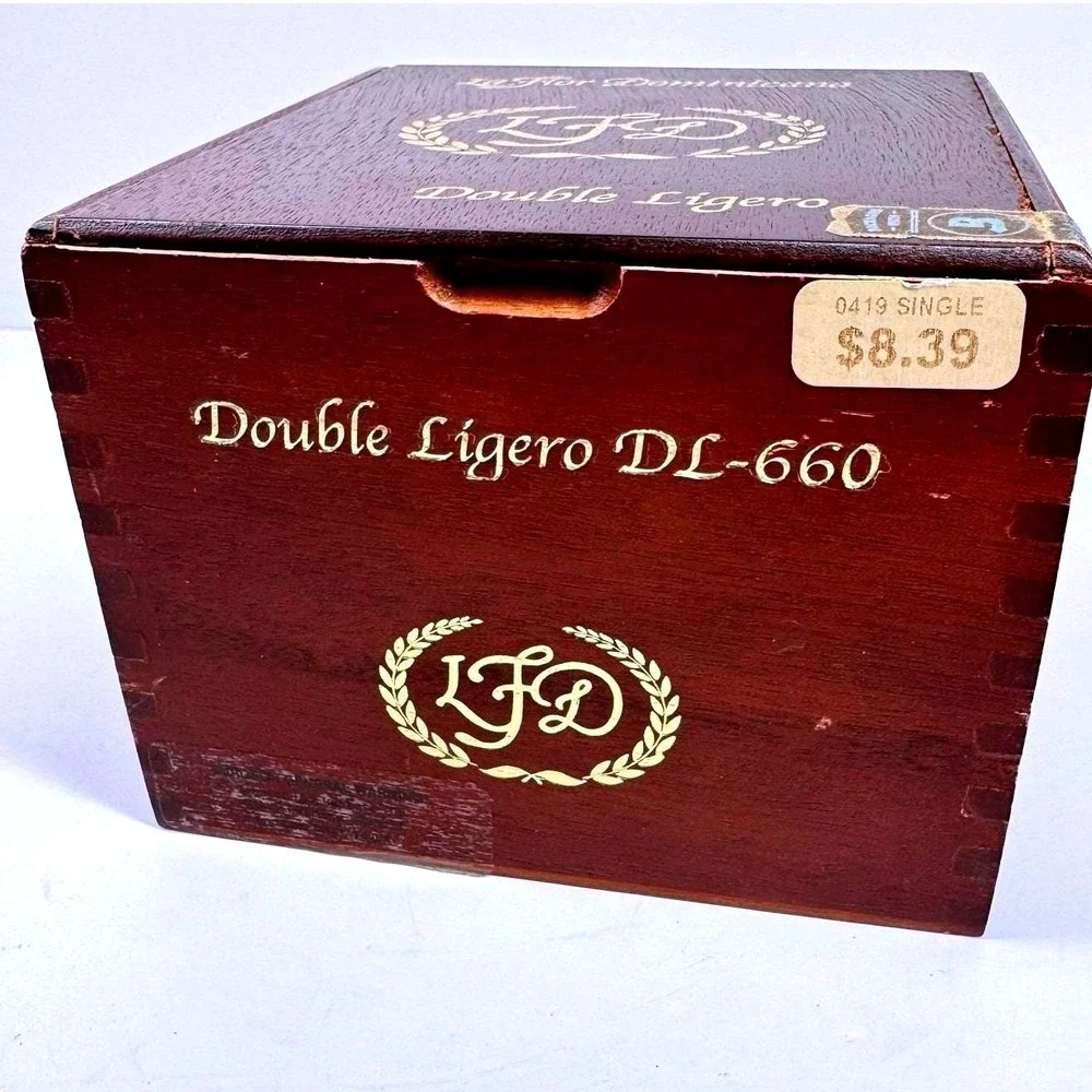 La Flor Dominicana Double Ligero DL-600‎ Empty Wood Cigar Box Hinged Storage